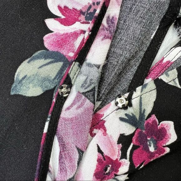 LA HEARTS Long Sleeve Floral Romper Lace-up Back XS - Picture 3 of 9